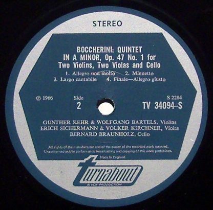 Turnabout TV 34094S - 2 String Quintets - Op. 13, No. 5 - Op. 47 - Image 3