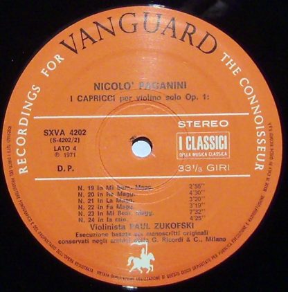 Vanguard SXVA 4201/2 - The 24 Caprices For Solo Violin (Complete - Image 3