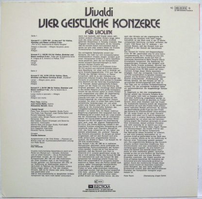 His Master's Voice 1 C065-30 919 - Vier Geistliche Konzerte - Image 2