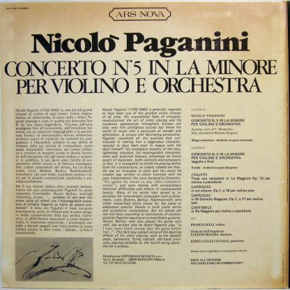 Ars Nova VST 6101 STEREO - Concerto N°5 In La Minor Per Violino - Image 2