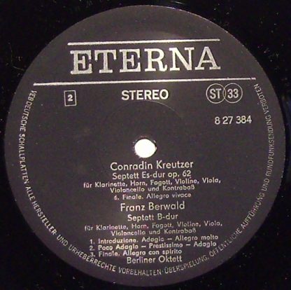 Eterna 8 27 384 - Das Berliner Oktett Spielt Werke Von Conradin - Image 3