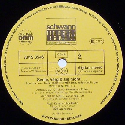 Schwann Musica Sacra AMS 3546 - Symphonische Chormusik A Cappell - Image 3