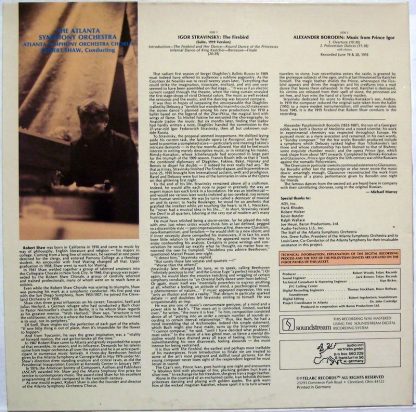 Telarc DG-10039 - The Firebird (Suite, 1919 Version) / Overture - Image 2