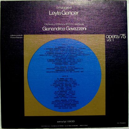 Cetra lpl 69001 - Omaggio A Leyla Gencer Opera/75 Vol/1 - Image 2