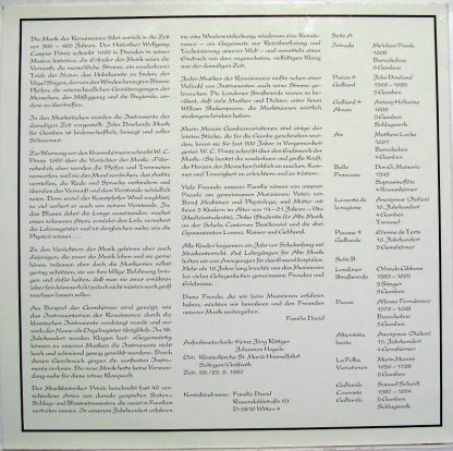 Not On Label none - Musik Der Renaissance Und Des Frühbarock Auf - Image 2