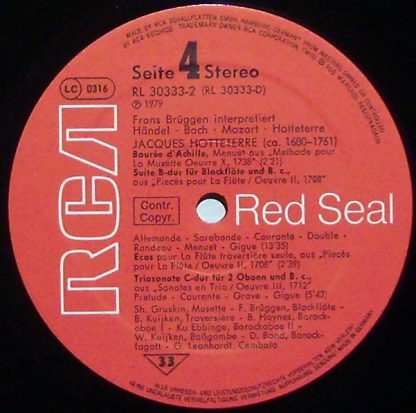 RCA Red Seal RL 30333 - Flötist & Dirigent Frans Brüggen - Image 3