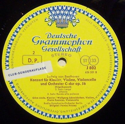 Deutsche Grammophon J 802 - Konzert Für Klavier, Violine, Violon - Image 4