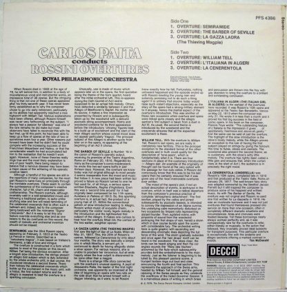 DECCA PFSI 4386 - Rossini Overtures - Image 2