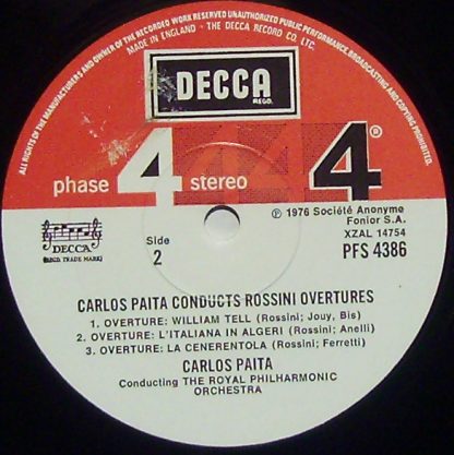 DECCA PFSI 4386 - Rossini Overtures - Image 3