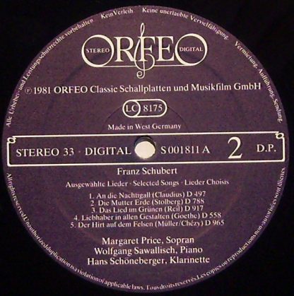 Orfeo (2) S 001 811 A - Ausgewählte Lieder - Image 3