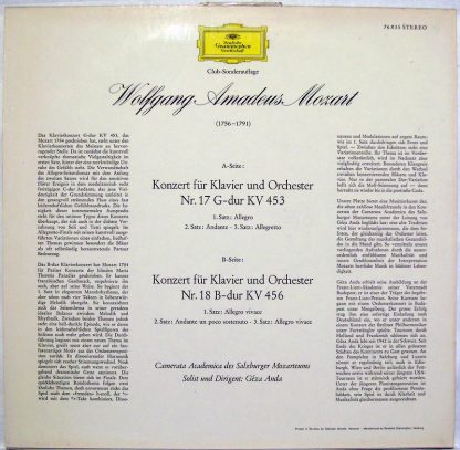 Deutsche Grammophon G 76 835 - Klavierkonzerte G-dur KV 453 / B- - Image 2