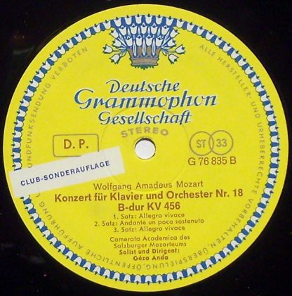 Deutsche Grammophon G 76 835 - Klavierkonzerte G-dur KV 453 / B- - Image 3