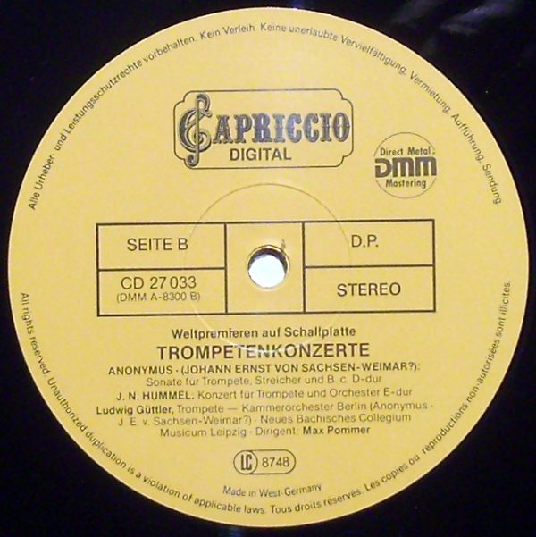 Capriccio CD 27 033 - Trompetenkonzerte - Image 3