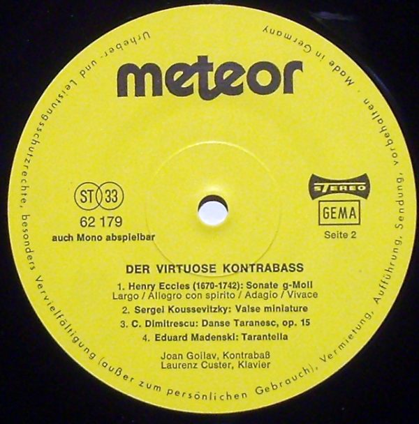 Meteor (14) 62179 - Der Virtuose Kontrabass - Image 3