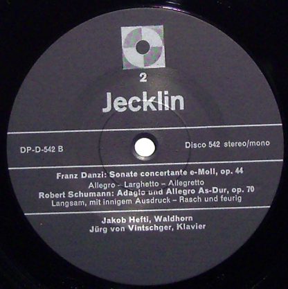 Jecklin-Disco 542 - Musik Der Romantik Für Waldhorn Und Klavier - Image 3