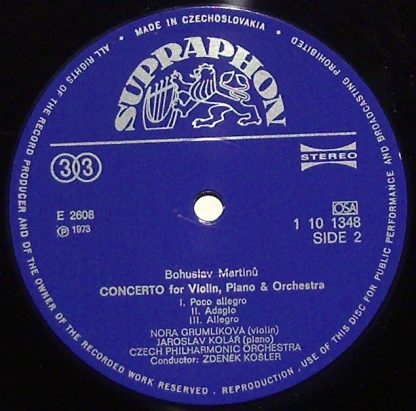 Supraphon 1 10 1348 - Concerto No. 1 For Cello & Orchestra / Con - Image 3