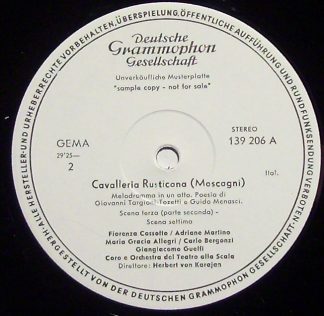 Deutsche Grammophon 139 206 - Cavalleria Rusticana / Pagliacci
