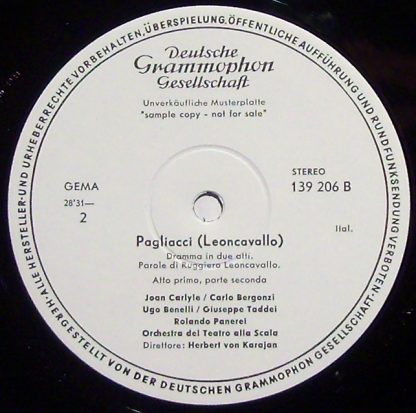 Deutsche Grammophon 139 206 - Cavalleria Rusticana / Pagliacci - Image 2