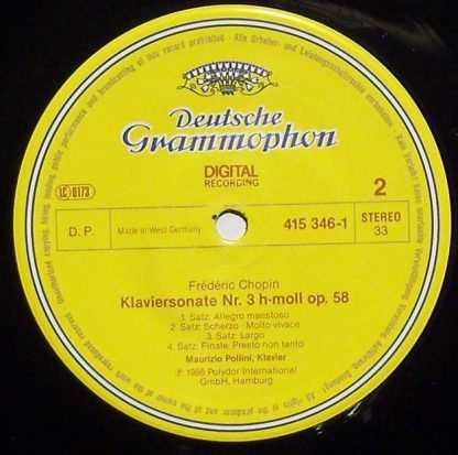 Deutsche Grammophon 415 346-1 - Klaviersonaten = Piano Sonatas N - Image 3