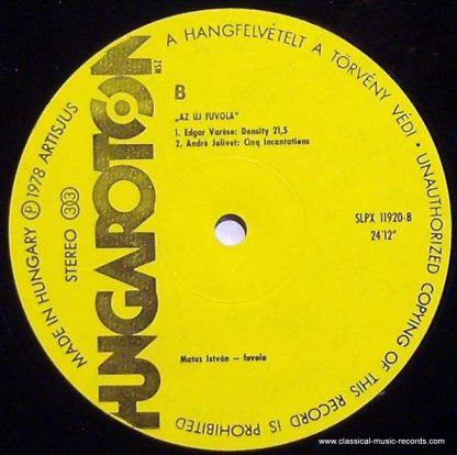 Hungaroton SLPX 11920 - The New Flute - Image 8