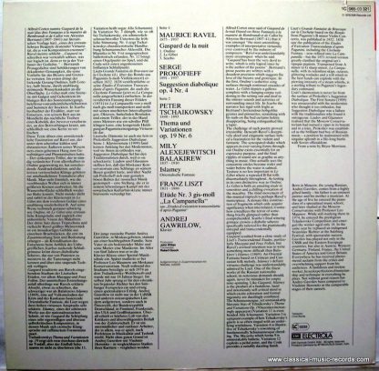 EMI 1C 065-03 321 - Ravel: Gaspard De La Nuit, Balakirew: Islame - Image 4