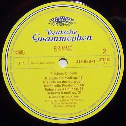 Deutsche Grammophon 415 836-1 - 26 Préludes · Barcarolle · Polon - Image 3