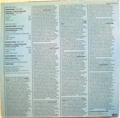 Eurodisc 28 707 KK - Berühmte Cellokonzerte - Concertos For Cell - Image 2