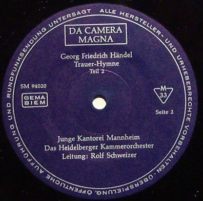 Da Camera Magna SM 94020 - Trauerhymne - Image 3