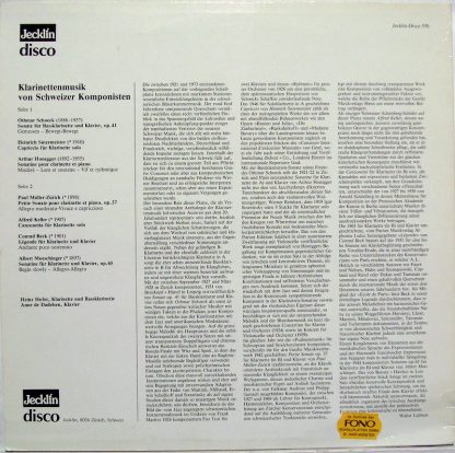 Jecklin-Disco Disco 556 - Klarinettenmusik Von Schweizer Komponi - Image 2