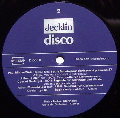 Jecklin-Disco Disco 556 - Klarinettenmusik Von Schweizer Komponi - Image 3