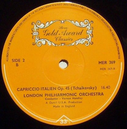 Stereo Gold Award Classics MER 369 - 1812 Overture / Capriccio I - Image 3
