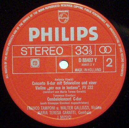 Philips D 88407 Y - I Musici Spielen Werke Berühmter Italienisch - Image 3