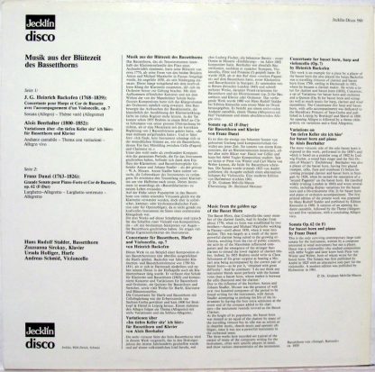 Jecklin-Disco Disco 560 - Musik Aus Der Blütezeit Des Bassetthor - Image 2