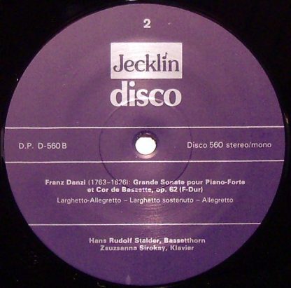 Jecklin-Disco Disco 560 - Musik Aus Der Blütezeit Des Bassetthor - Image 3