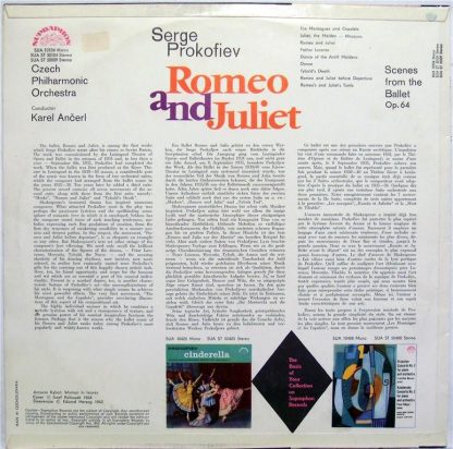 Supraphon SV 8001 - Romeo And Juliet (Scenes From The Ballet) - Image 2