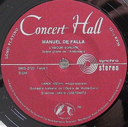 Concert Hall SMS 2722 - El Amor Brujo - Noches En Los Jardines D - Image 3