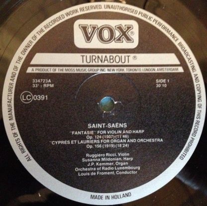 Turnabout  - Saint-Saëns: La Muse Et Le Poète - Image 3