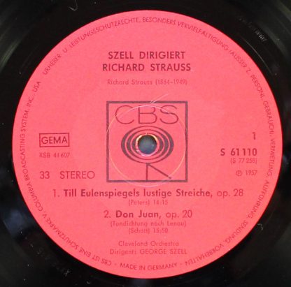CBS S 77 258 - Till Eulenspiegel / Don Juan / Tod Und Verklärung - Image 3