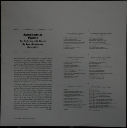 RCA LSC 2822 - Stravinsky: Symphony of Psalms - Image 3