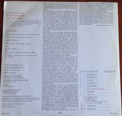 Eterna 8 26 119 - Ludwig van Beethoven Messe C-Dur Op. 86 Gesamt - Image 2