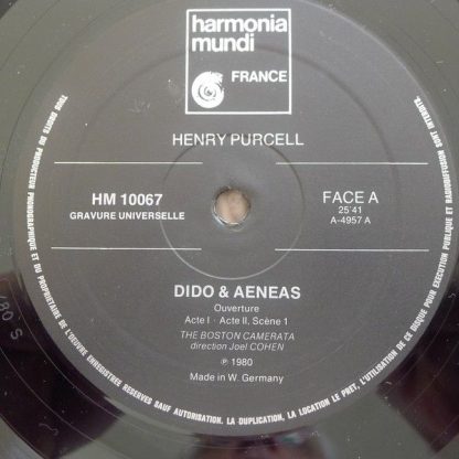 harmonia mundi France HM 10.067 - Dido & Aeneas - Image 3