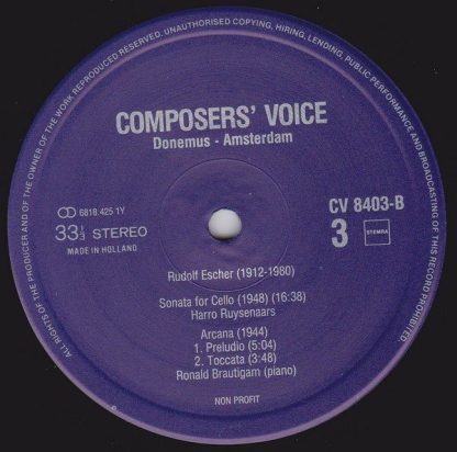 Composers' Voice CV 8403 - Rudolf Escher - Image 5