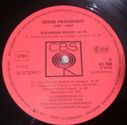 CBS 61769 - Alexander Nevsky, Op. 78 - Image 4