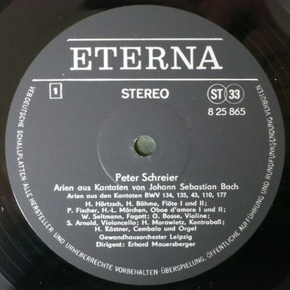 Eterna 8 25 865 - Arien Aus Kantaten Von Johann Sebastian Bach - Image 3