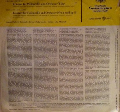 Deutsche Grammophon LPEM 19 089 - Boccherini/Saint-Saens Konzert - Image 2