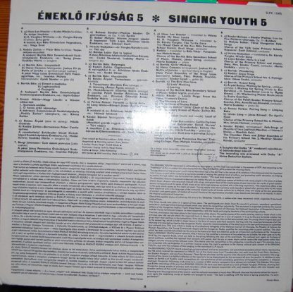 Hungaroton SLPX 11895 - Éneklő Ifjúság 5 (Singing Youth 5) - Image 2