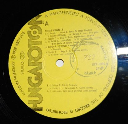 Hungaroton SLPX 11895 - Éneklő Ifjúság 5 (Singing Youth 5) - Image 3