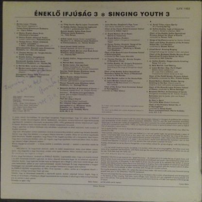 Hungaroton SLPX 11823 - Éneklő Ifjúság 3 (Singing Youth 3) - Image 2