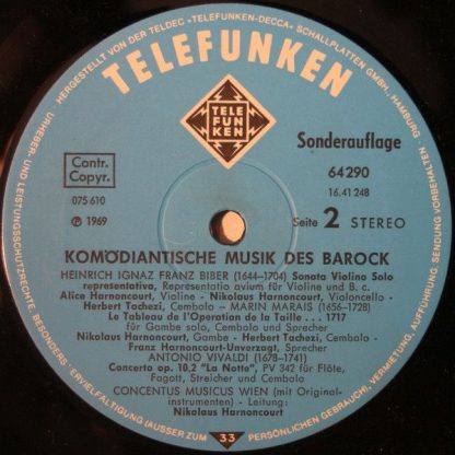 Telefunken 64 290 - Komödiantische Musik Des Barock - Image 4