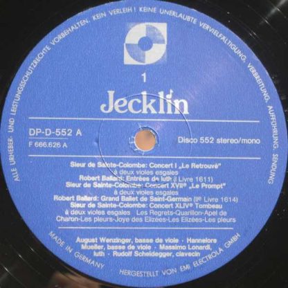 Jecklin-Disco 552 - Musique À La Cour De Versailles - Image 3